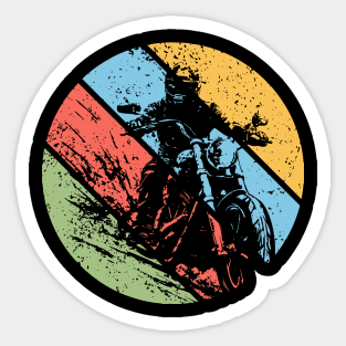 Vintage Grunge Biker Pop Art – Distressed Motorcycle Rider Retro Tee Sticker